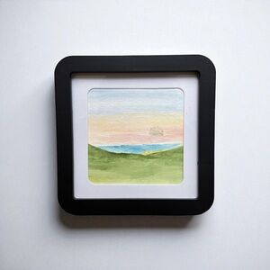 Framed “Peace by the Water” - Landscape Watercolor Art